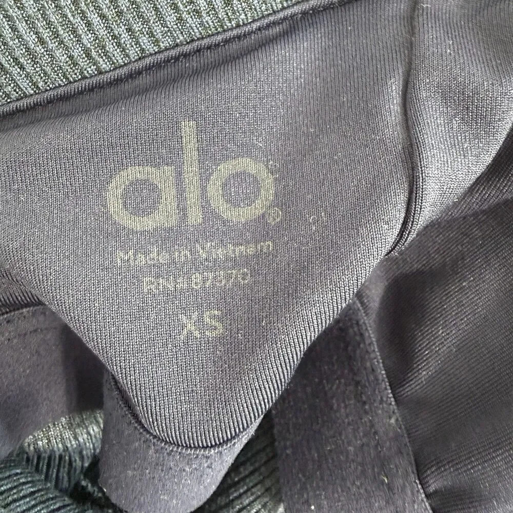Alo Yoga Ribbed Sports Bra Blue Size XS